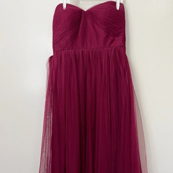 Jenny Yoo Black Cherry Tulle Annabelle Feminine Bridesmaid Dress - Picture 7 of 16